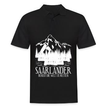 Saarland Wandern Saarländer - Männer Poloshirt - Schwarz - Vorne - Kai (181cm)