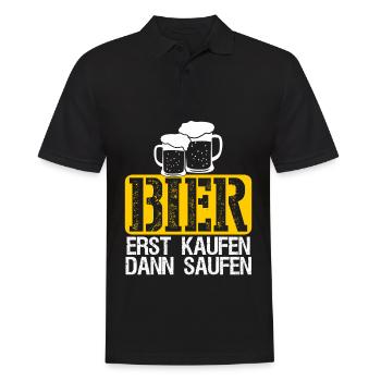 Bier Mallorca Junggesellenabschied - Männer Poloshirt - Schwarz - Vorne - Kai (181cm)