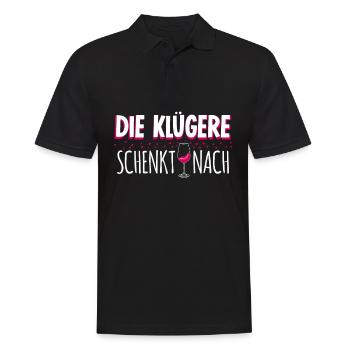 Wein Rotwein Weißwein Weinliebhaber - Männer Poloshirt - Schwarz - Vorne - Kai (181cm)