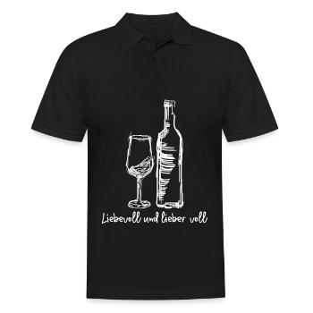 Wein Weißwein Rotwein Weinglas - Männer Poloshirt - Schwarz - Vorne - Kai (181cm)