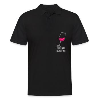 Rotwein Party Wein Weißwein - Männer Poloshirt - Schwarz - Vorne - Kai (181cm)