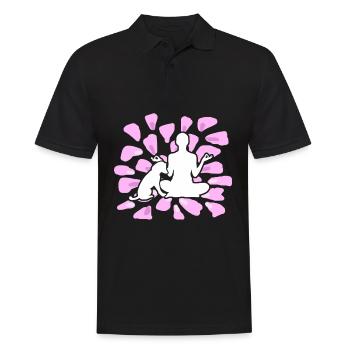 Chiens de méditation de chien de yoga - Polo Homme - noir - Devant - Kai (181cm)