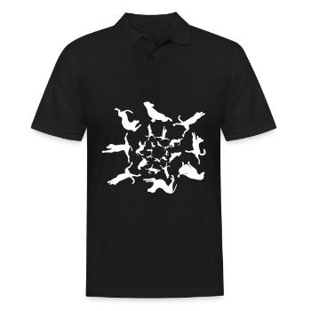 Chiens de yoga Chien Méditation Exercice de yoga - Polo Homme - noir - Devant - Kai (181cm)