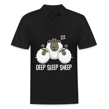 Schlafen Müde Schafe Schaf Schlafshirt - Männer Poloshirt - Schwarz - Vorne - Kai (181cm)