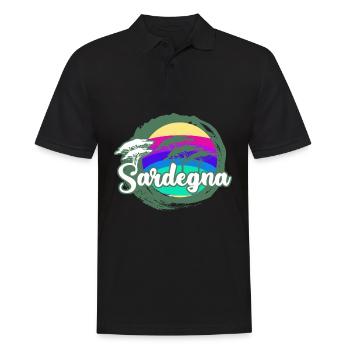 Sardinien Retro Sardegna Sardinia - Men's Polo Shirt - black - Front - Kai (181cm)