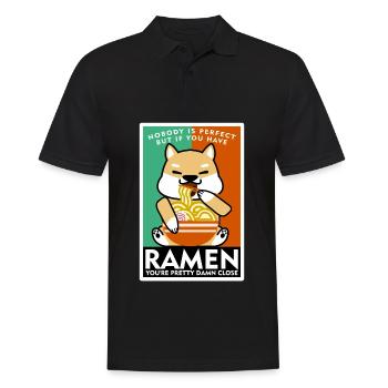Ramen noodles dog with noodle soup - Men's Polo Shirt - black - Front - Kai (181cm)