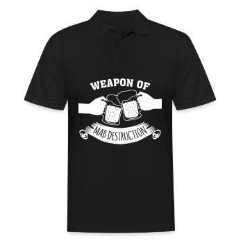 Beer Saying Beer Brewer Booze - Men's Polo Shirt - black - Front - Kai (181cm)