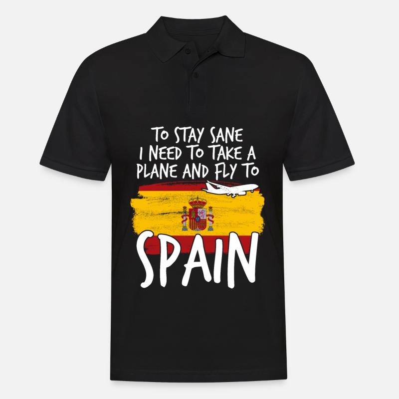 Urlaub in Spanien - Männer Poloshirt - Schwarz