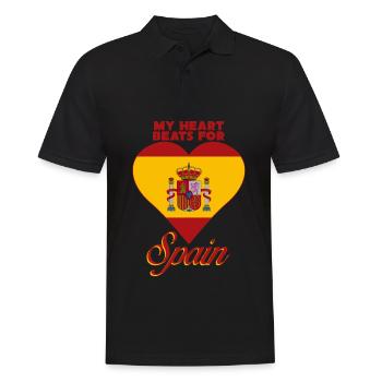 Spain Love Spanish - Men's Polo Shirt - black - Front - Kai (181cm)