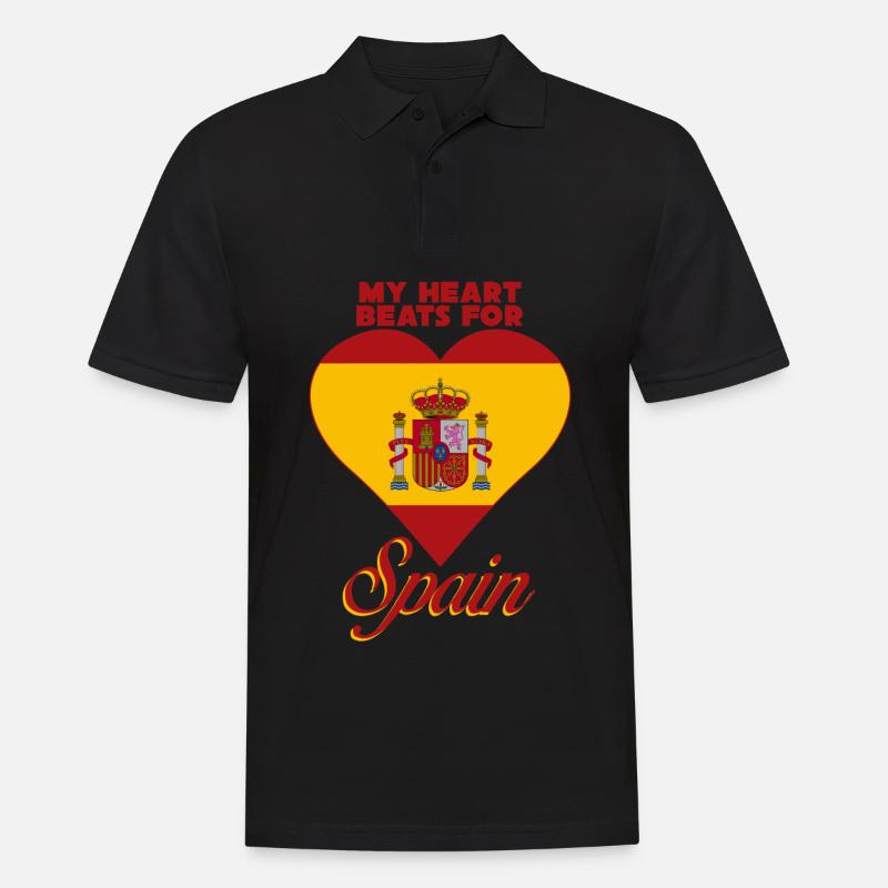 Spanien Liebe Spanisch - Männer Poloshirt - Schwarz