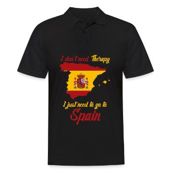Spain - Men's Polo Shirt - black - Front - Kai (181cm)