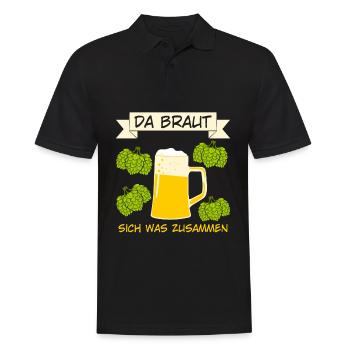 Bierbrauer Hopfen Malz Bier Brauerei - Männer Poloshirt - Schwarz - Vorne - Kai (181cm)