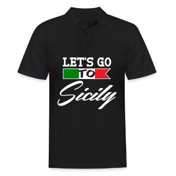 Sizilien Insel Italien Urlaub - Männer Poloshirt - Schwarz - Vorne - Kai (181cm)