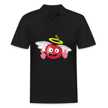 Cherries Angel Halo Cherry - Men's Polo Shirt - black - Front - Kai (181cm)