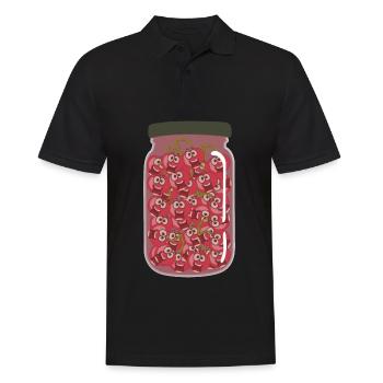 Cherries Glass Cherry - Men's Polo Shirt - black - Front - Kai (181cm)