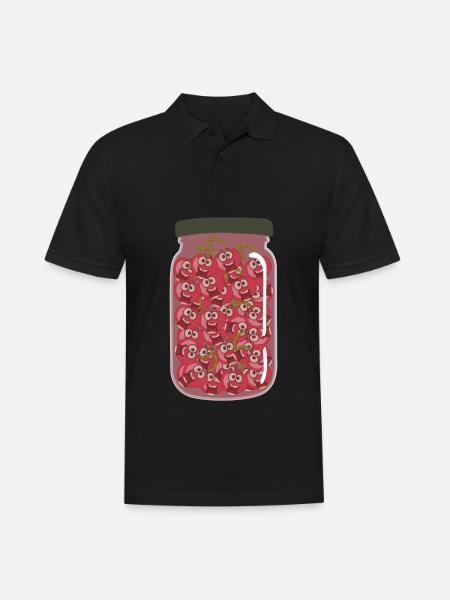 Cherries Glass Cherry - Men's Polo Shirt - black