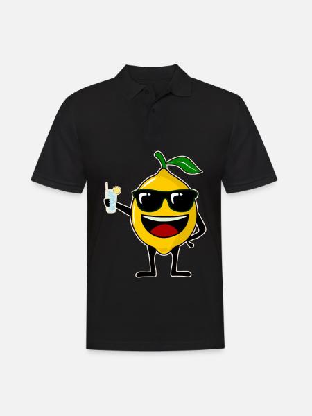 Lemon Party Lemon - Men's Polo Shirt - black