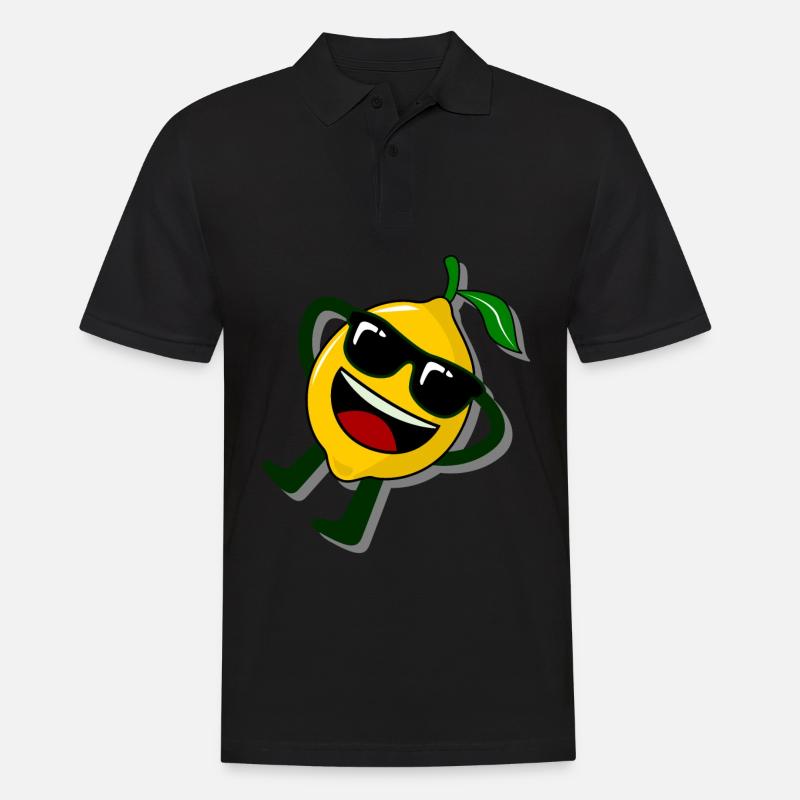 Zitrone entspannte Zitronen - Männer Poloshirt - Schwarz