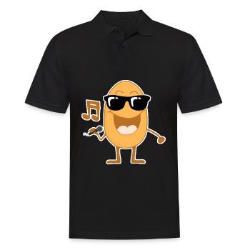 Chanter Pomme de terre Musique Pommes de terre - Polo Homme - noir - Devant - Kai (181cm)