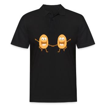 Kartoffel tanzen Boogie Woogie - Männer Poloshirt - Schwarz - Vorne - Kai (181cm)