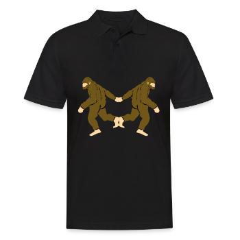 Bigfoot tanzt Boogie Woogie - Männer Poloshirt - Schwarz - Vorne - Kai (181cm)