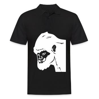 Bigfoot lacht - Männer Poloshirt - Schwarz - Vorne - Kai (181cm)