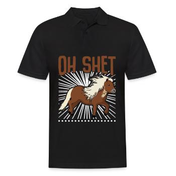 Shetlandpony Shetty Shetland Pony - Männer Poloshirt - Schwarz - Vorne - Kai (181cm)