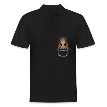 Shetlandpony Hemdtasche Shetty - Männer Poloshirt - Schwarz - Vorne - Kai (181cm)