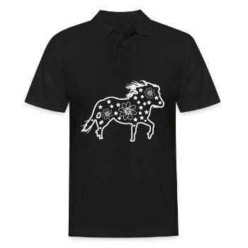 Poney Shetland Shetlandpony - Polo Homme - noir - Devant - Kai (181cm)