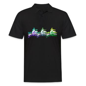 Rudersport Kanu Ruderboot Ruderer Rudern - Männer Poloshirt - Schwarz - Vorne - Kai (181cm)