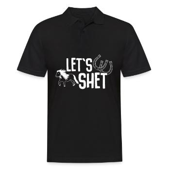Shetland Pony Shetland Pony Chevaux Cheval - Polo Homme - noir - Devant - Kai (181cm)
