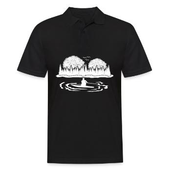 Rudern Rudersport Kanu Ruderboot Ruderer - Männer Poloshirt - Schwarz - Vorne - Kai (181cm)