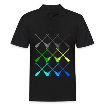 Rudern Paddel Ruderer Ruderboot - Männer Poloshirt - Schwarz - Vorne - Kai (181cm)