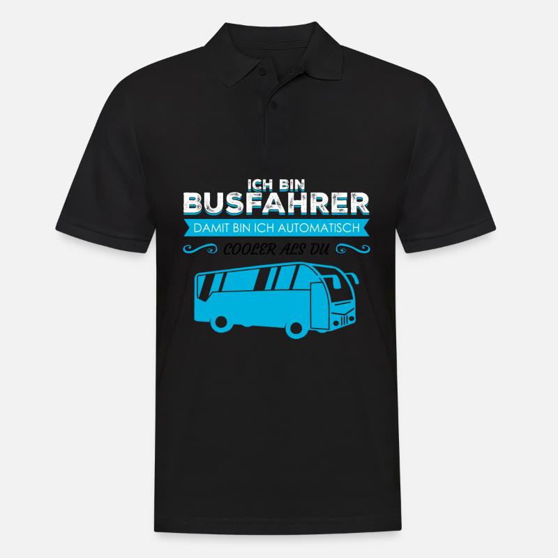 Busfahrer Linienbus - Männer Poloshirt - Schwarz