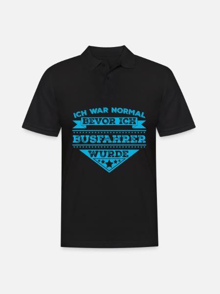 Linienbus Busfahrer Bus - Männer Poloshirt - Schwarz