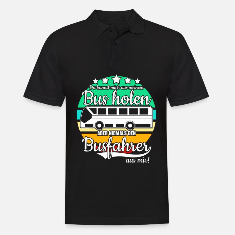 Linienbus Bus Busfahrer - Männer Poloshirt - Schwarz