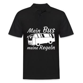 Busfahrerin Busfahrer Linienbus - Männer Poloshirt - Schwarz - Vorne - Kai (181cm)