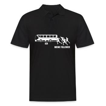 Busfahrer Spruch - Männer Poloshirt - Schwarz - Vorne - Kai (181cm)