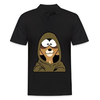 Suricate avec capuche - Polo Homme - noir - Devant - Kai (181cm)