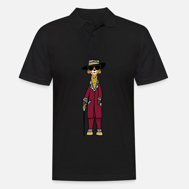 Erdmännchen Pimp - Männer Poloshirt - Schwarz