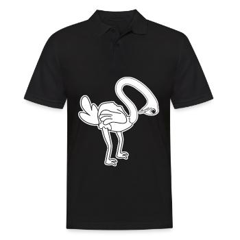 Funny Ostrich - Männer Poloshirt - Schwarz - Vorne - Kai (181cm)