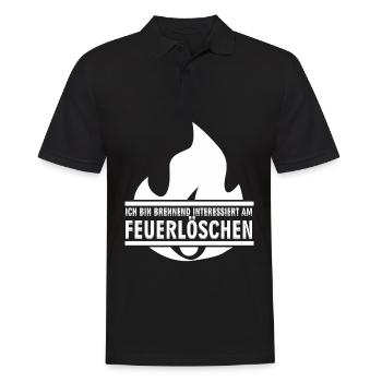 Feuerwehrmann Feuerwehr Jugendfeuerwehr - Männer Poloshirt - Schwarz - Vorne - Kai (181cm)