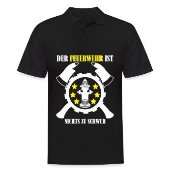 Jugendfeuerwehr Reim Feuerwehr - Männer Poloshirt - Schwarz - Vorne - Kai (181cm)