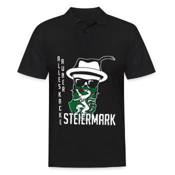 Steiermark Österreich - Männer Poloshirt - Schwarz - Vorne - Kai (181cm)