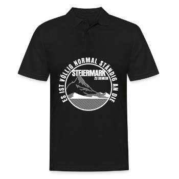Steiermark Urlaub Berge Österreich - Männer Poloshirt - Schwarz - Vorne - Kai (181cm)