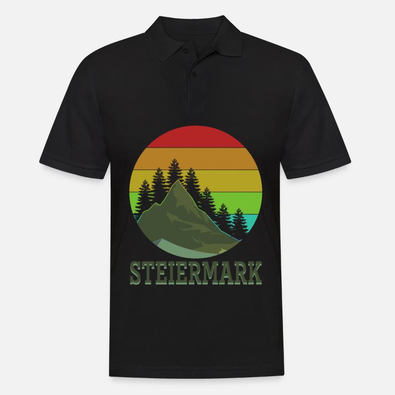 Steiermark Urlaub - Männer Poloshirt - Schwarz