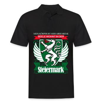 Steiermark Spruch - Männer Poloshirt - Schwarz - Vorne - Kai (181cm)