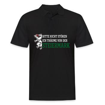 Österreich Steiermark - Männer Poloshirt - Schwarz - Vorne - Kai (181cm)
