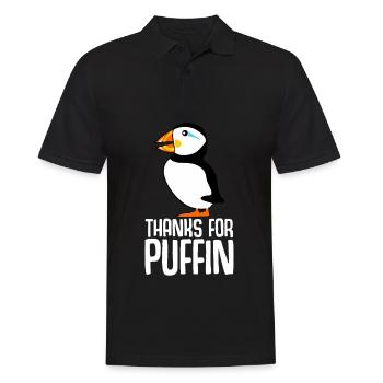 Puffin funny puffins - Men's Polo Shirt - black - Front - Kai (181cm)
