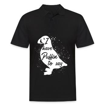 Puffin Papageientaucher - Männer Poloshirt - Schwarz - Vorne - Kai (181cm)
